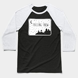 Falling Snow Baseball T-Shirt